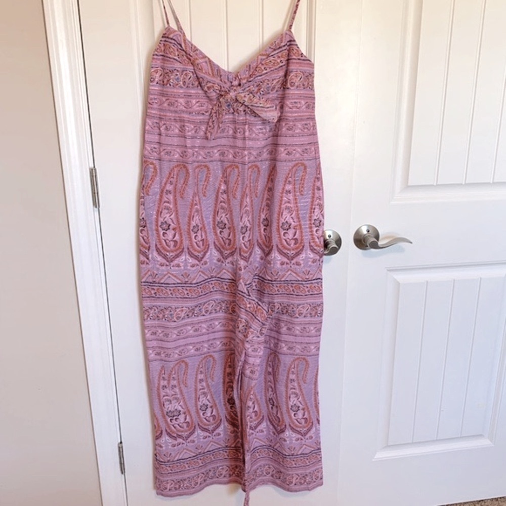 J. Crew Point Sur Sattriya Tie Front Paisley Cotton Voile Jumpsuit Size 4 NWT